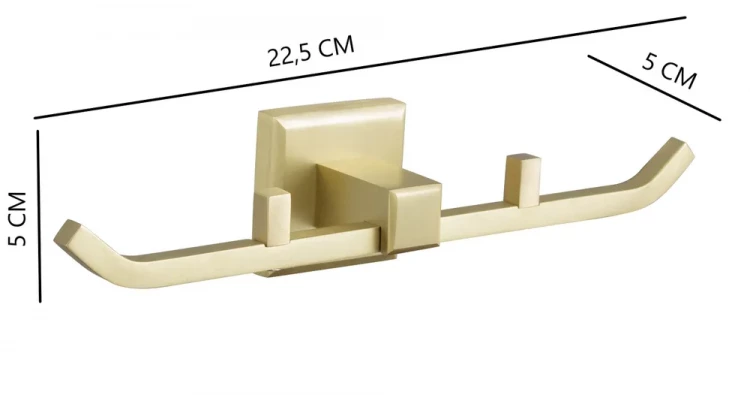 Планка с четырьмя крючками для ванной комнаты,матовое золото Vivi-Felice FL 1004 ORO OPACO