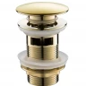 Донный клапан для раковины с переливом,золото глянец Vivi-Felice V-4 ORO